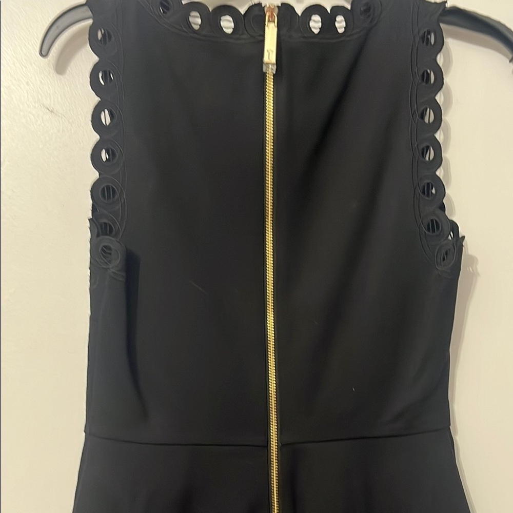 Ted Baker‎ Black Eyelet Cut Out Sleeveless Knee-Length Dress Medium - Picture 6 of 10